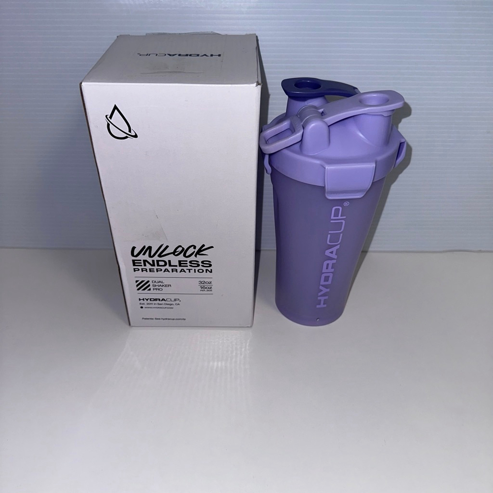 HYDRACUP Water Bottle Shaker One Size Purple NEW in Box Unisex Sports Equipment - Picture 7 of 8